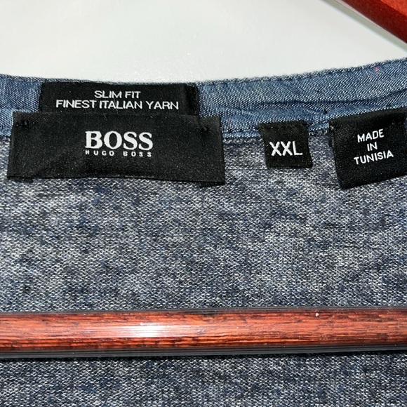 Hugo Boss Size XXL Slim Fit Cardigan. Blueish Grey in Colour. 100% Wool, VGUC - Picture 6 of 16